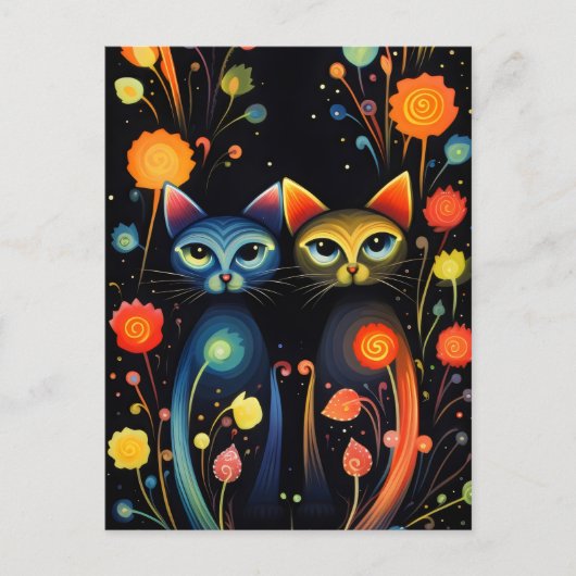 Zauberkatzen Postkarte (Vorderseite)