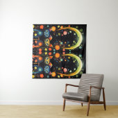 Zauberkatzen Wandteppich (Beispiel (Horizontal))