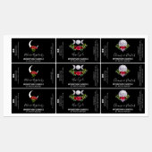 Zauberkerzenzeichen für schwarze Absicht Etiketten (Blatt)