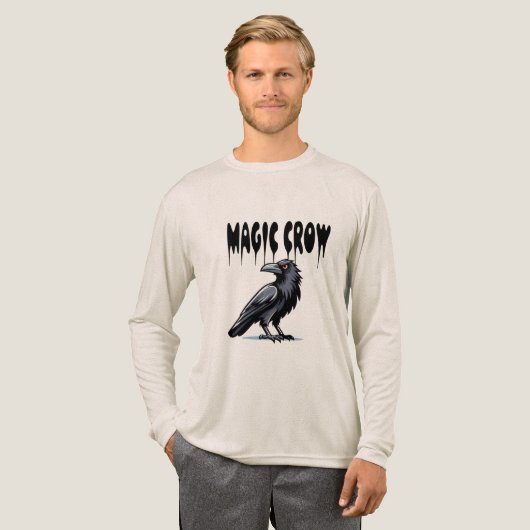 Zauberkrähe Tri-Blend Shirt (Volle Vorderseite)