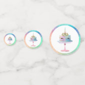 Zauberkuchen | Fantasy Watercolor Party Konfetti (Vorderseiten)