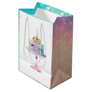 Zauberkuchen Fantasy Watercolor Party Mittlere Geschenktüte