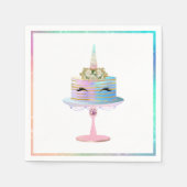 Zauberkuchen | Fantasy Watercolor Party Serviette (Vorderseite)