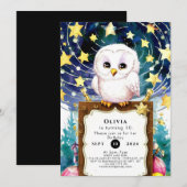 Zauberkuchen zum Geburtstag von Kindern Einladung (Vorne/Hinten)