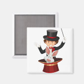 Zauberkünstlerische Figur Magnet (Vorderseite/Rückseite)