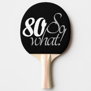 Zauberkunststoff-Typografie zum 80. Geburtstag Tischtennis Schläger