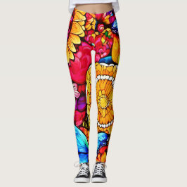 Zauberkunstwerk für Schmetterlingsflora Leggings