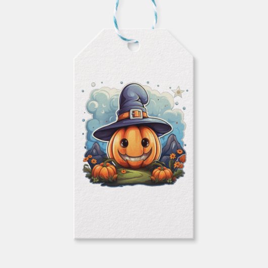 Zauberkürbis Geschenkanhänger (Vorderseite)