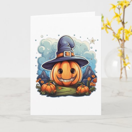 Zauberkürbis Karte (Gelbe Blume)