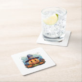 Zauberkürbis Rechteckiger Pappuntersetzer (Vor Ort)