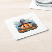 Zauberkürbis Rechteckiger Pappuntersetzer (angewinkelt)