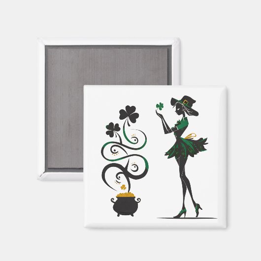 Zaubermädchen Magnet (Vorderseite/Rückseite)