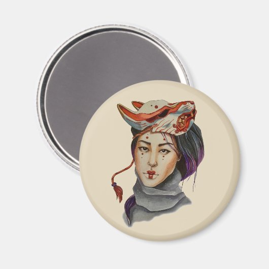 Zaubermaske Magnet (Vorderseite/Rückseite)