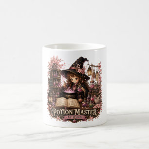 Zaubermeister bei der Arbeit Süße Fantasy-Hexe Kaffeetasse