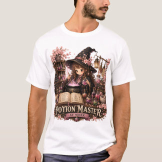 Zaubermeister bei der Arbeit Süße Fantasy-Hexe T-Shirt