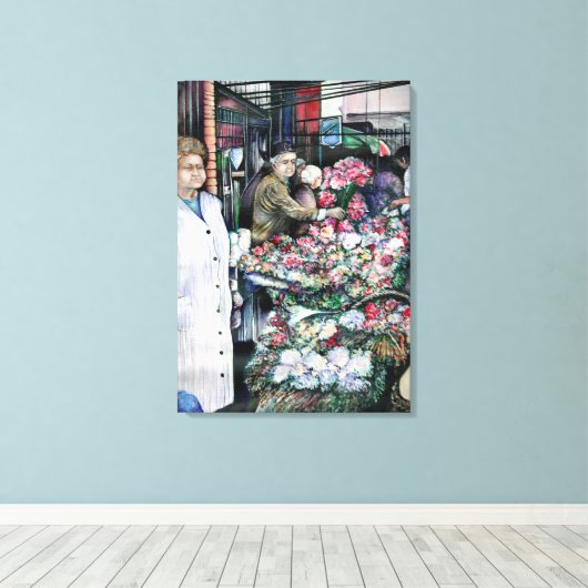 Zaubermoment auf dem Misloc-Markt in Ungarn Leinwanddruck (Insitu (Holzboden))