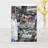 Zaubermoment auf dem Misloc-Markt Ungarn Grußwagen Karte (Gelbe Blume)