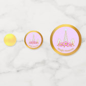 Zaubermoment Einhorn Konfetti (Vorderseiten)