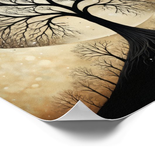 Zaubermystischer Baum Poster (Ecke)