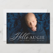 Zaubername Klassik 1 Foto Geburt Ankündigung (Vorderseite)