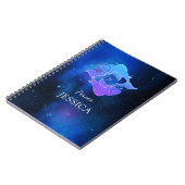 Zaubername mit Zodiac-Schild Pisces-Notebook Notizblock (Linke Seite)