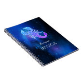 Zaubername mit Zodiac-Schild Scorpio-Notebook Notizblock (Rechte Seite)