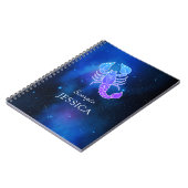 Zaubername mit Zodiac-Schild Scorpio-Notebook Notizblock (Linke Seite)