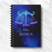 Zaubername mit Zodiac signa Libra Notebook Notizblock