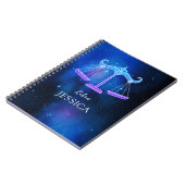 Zaubername mit Zodiac signa Libra Notebook Notizblock (Linke Seite)
