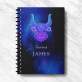 Zaubername mit Zodiac signe Taurus Notebook Notizblock
