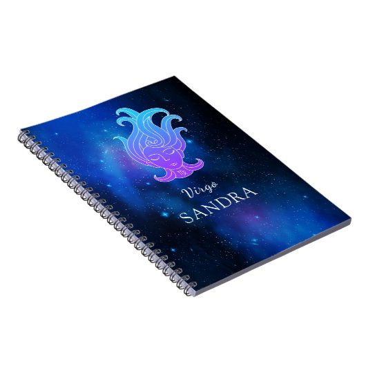 Zaubername mit Zodiac signiert Virgo-Notebook Notizblock (Rechte Seite)