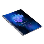 Zaubername mit Zodiac-Zeichen Aquarius-Notebook Notizblock (Rechte Seite)