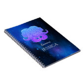 Zaubername mit Zodiac-Zeichen Gemini-Notebook Notizblock (Rechte Seite)