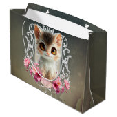 Zaubernd, flauschig große geschenktüte (Rückseite Schrägansicht)