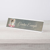 Zaubernd, flauschig schreibtischnamensplakette (Vorderseite )