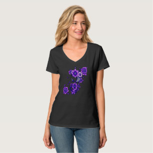 Zaubernde Blüte - Mystischer Blumenschädel T-Shirt