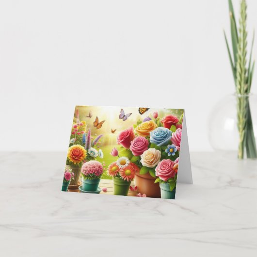 Zaubernde Blütenblütenkarte Karte (Vorderseite)