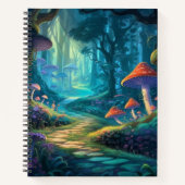 Zauberndes Mushroom Path Spiral Notebook Notizblock (Vorderseite)