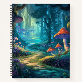 Zauberndes Mushroom Path Spiral Notebook Notizblock