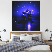 Zaubernight Wrapped Canvas Leinwanddruck (Insitu (Schlafzimmer))