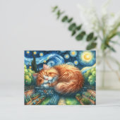 Zaubernistenkatze Postkarte (Stehend Vorderseite)