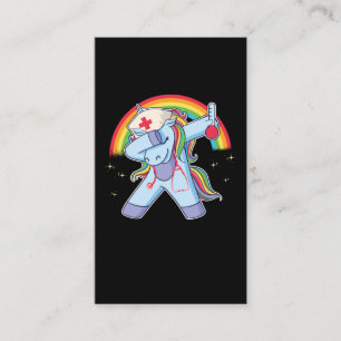 Zaubernurse Unicorn Rainbow Stethoscope Pflegen Visitenkarte