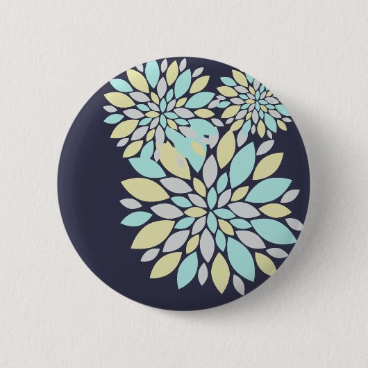 Zauberpastellfarbene Blume Button (Vorderseite)