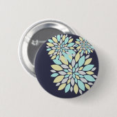 Zauberpastellfarbene Blume Button (Vorne & Hinten)