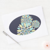 Zauberpastellfarbene Blume Ovaler Aufkleber (Umschlag)
