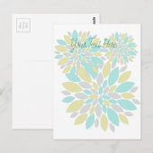 Zauberpastellfarbene Blume Postkarte (Vorne/Hinten)