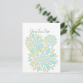 Zauberpastellfarbene Blume Postkarte (Stehend Vorderseite)