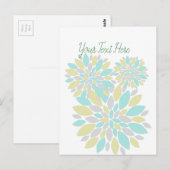 Zauberpastellfarbene Blume Postkarte (Vorne/Hinten)