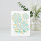 Zauberpastellfarbene Blume Postkarte (Stehend Vorderseite)