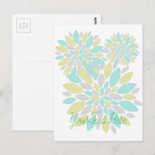 Zauberpastellfarbene Blume Postkarte (Vorne/Hinten)